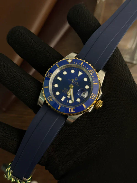 RLX - Submariner Rubber - Gold Blue - AAA Quality