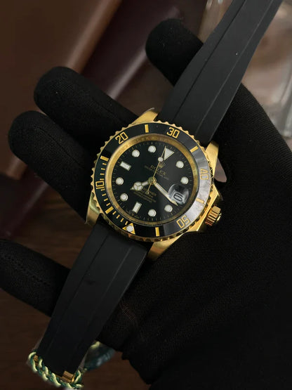 RLX - Submariner Rubber - Gold Black - AAA Quality